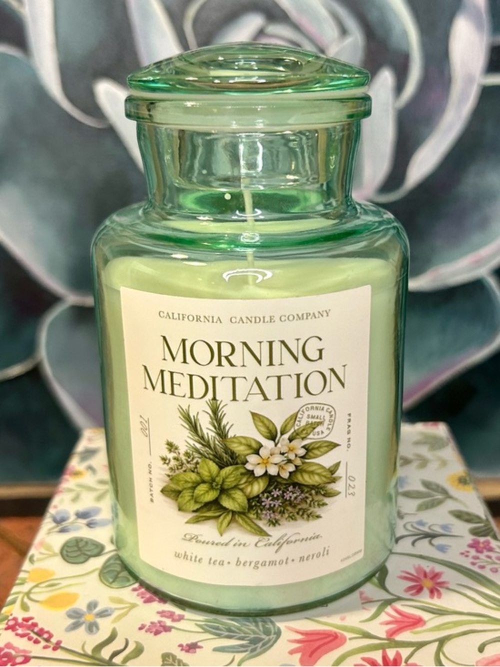 Leoben Company “Morning Meditation" White Tea Bergamot Neroli Scented Candle